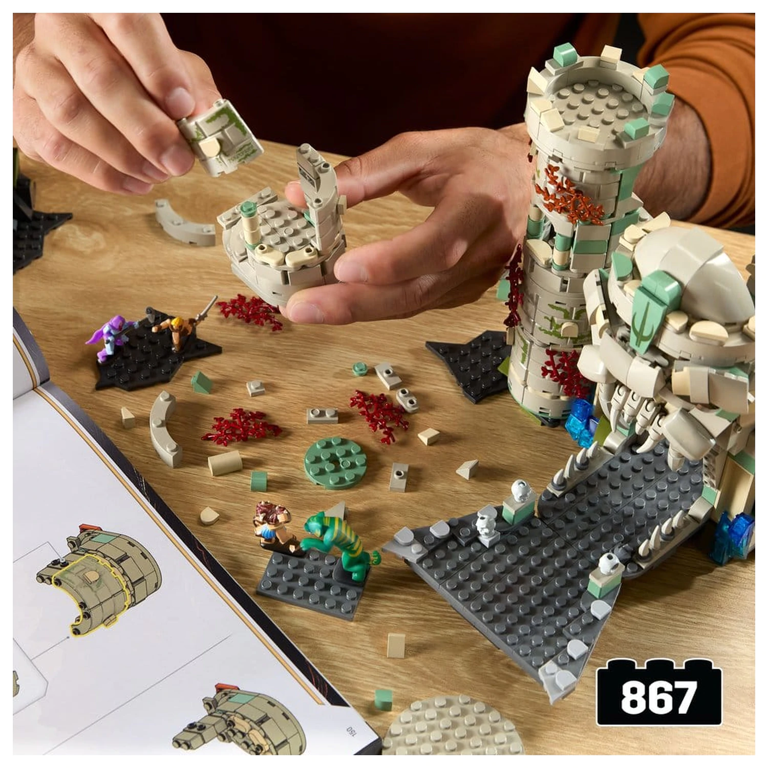 Masters of the Universe Mattel Brick Shop Stavebnica Castle Grayskull produktová fotografia