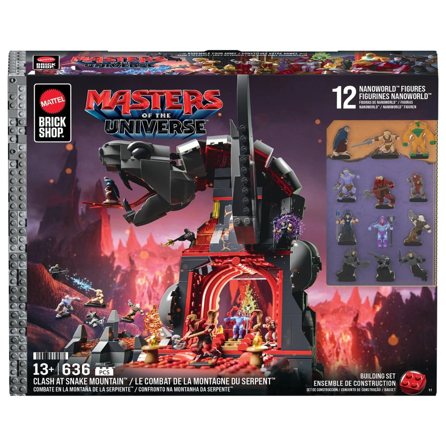 Masters of the Universe Mattel Brick Shop Stavebnica Snake Mountain produktová fotografia