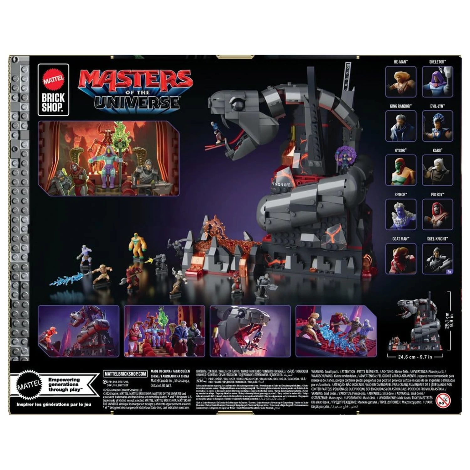 Masters of the Universe Mattel Brick Shop Stavebnica Snake Mountain produktová fotografia