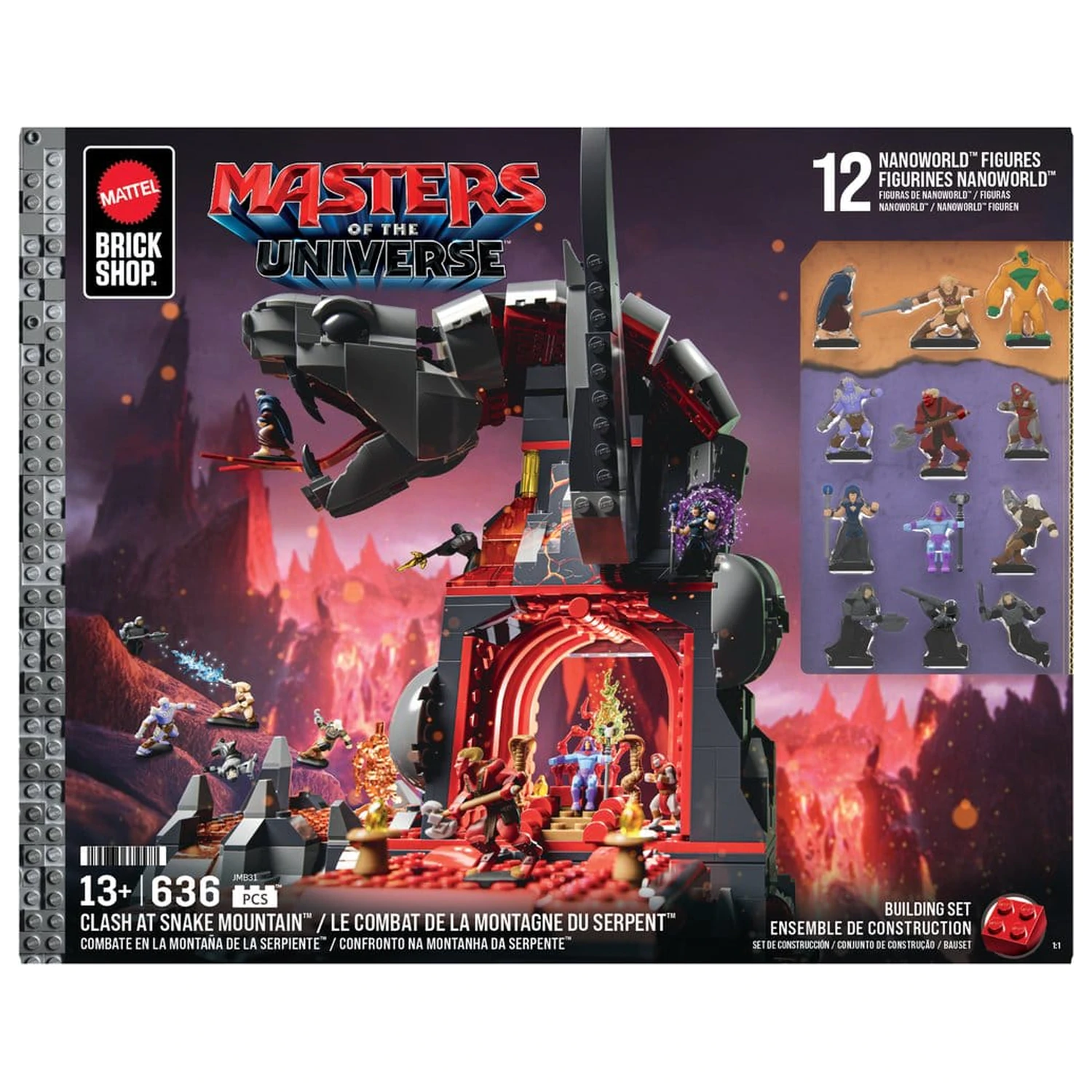 Masters of the Universe Mattel Brick Shop Stavebnica Snake Mountain produktová fotografia