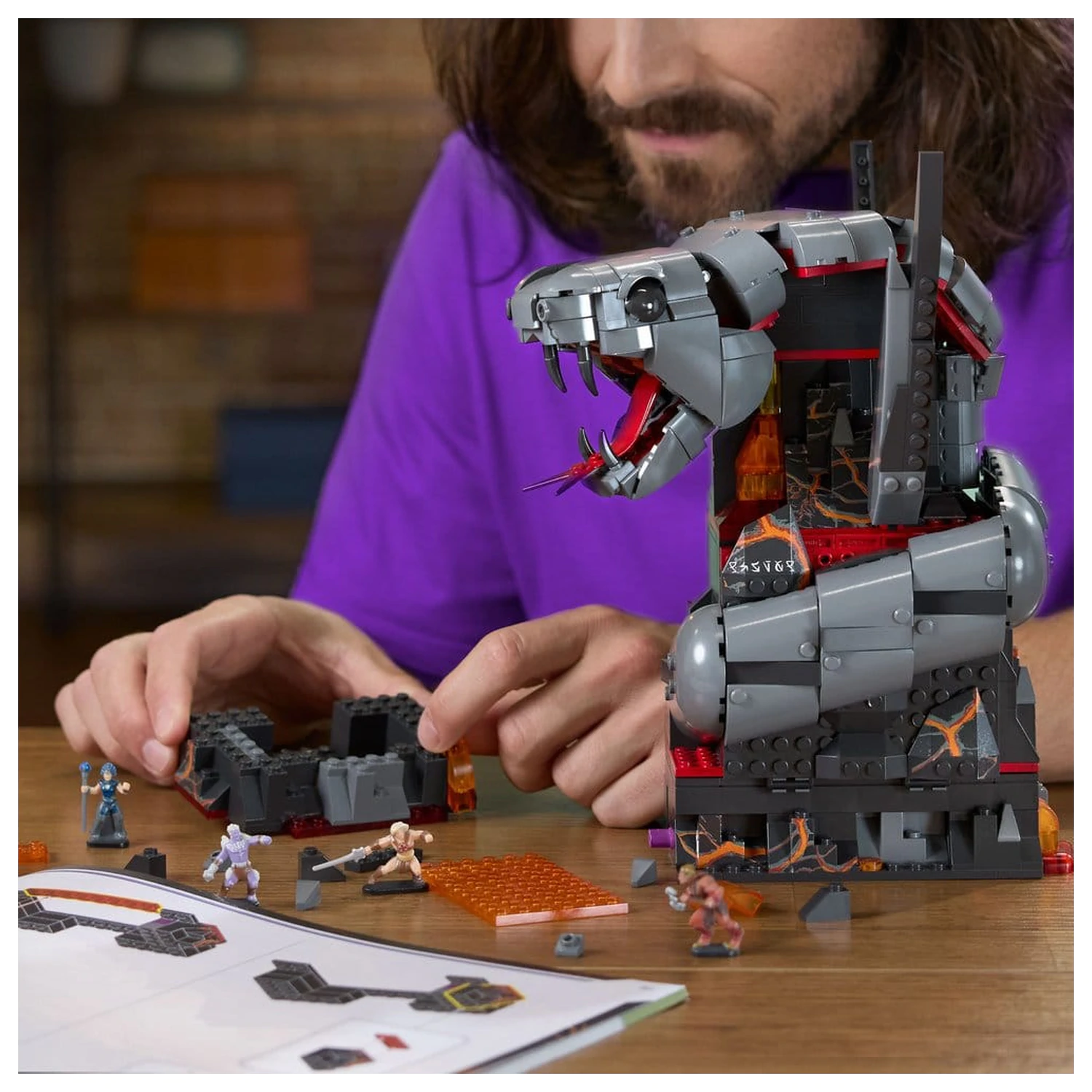 Masters of the Universe Mattel Brick Shop Stavebnica Snake Mountain produktová fotografia