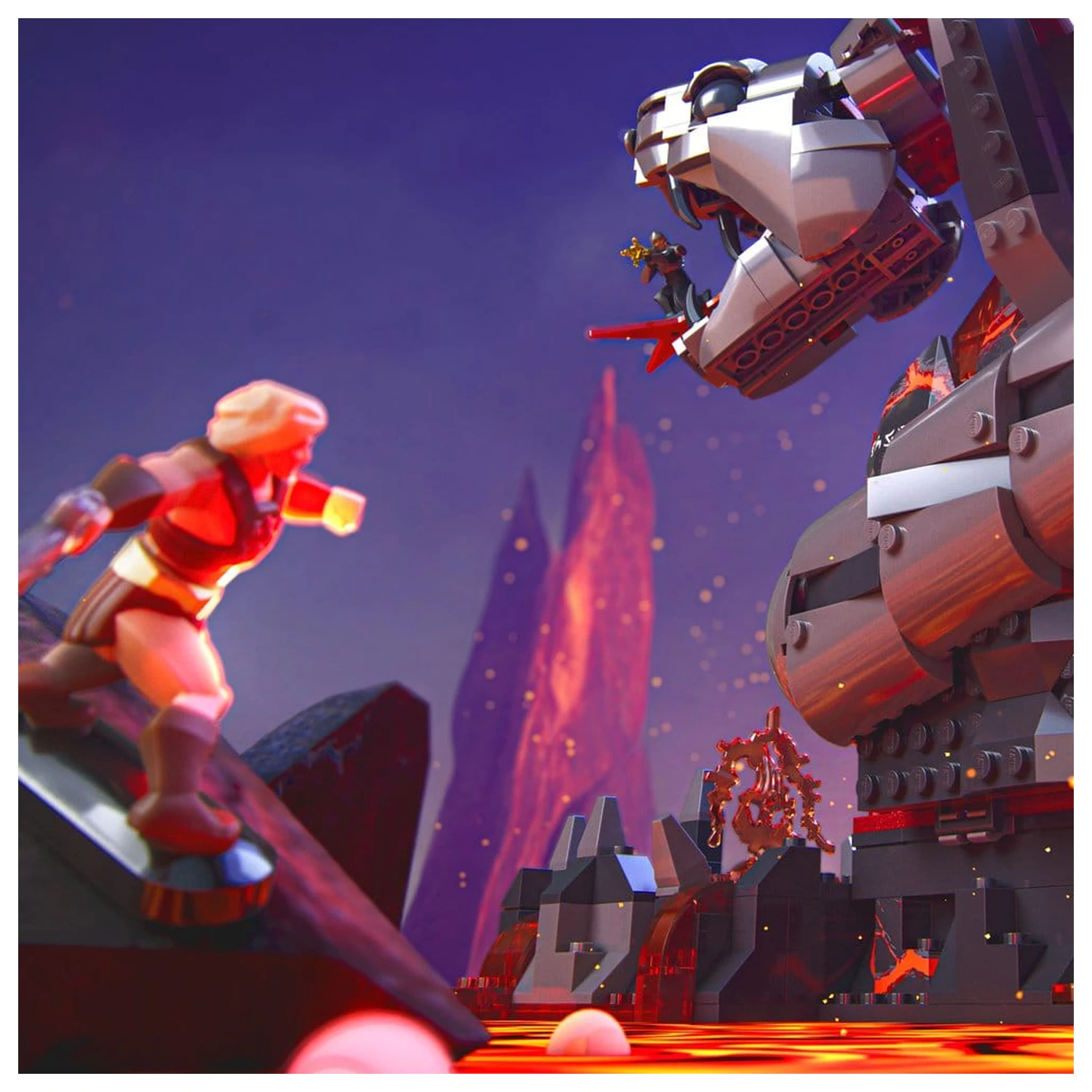 Masters of the Universe Mattel Brick Shop Stavebnica Snake Mountain produktová fotografia