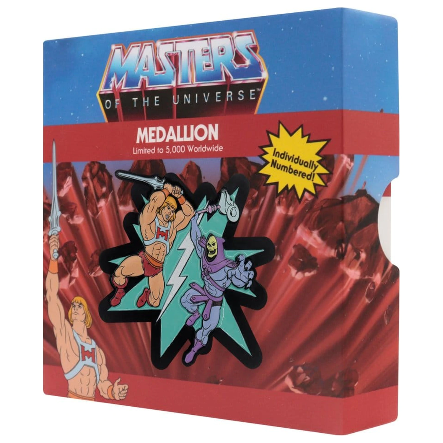 Masters of the Universe Medailón He-Man vs Skeletor Limitovaná edícia produktová fotografia