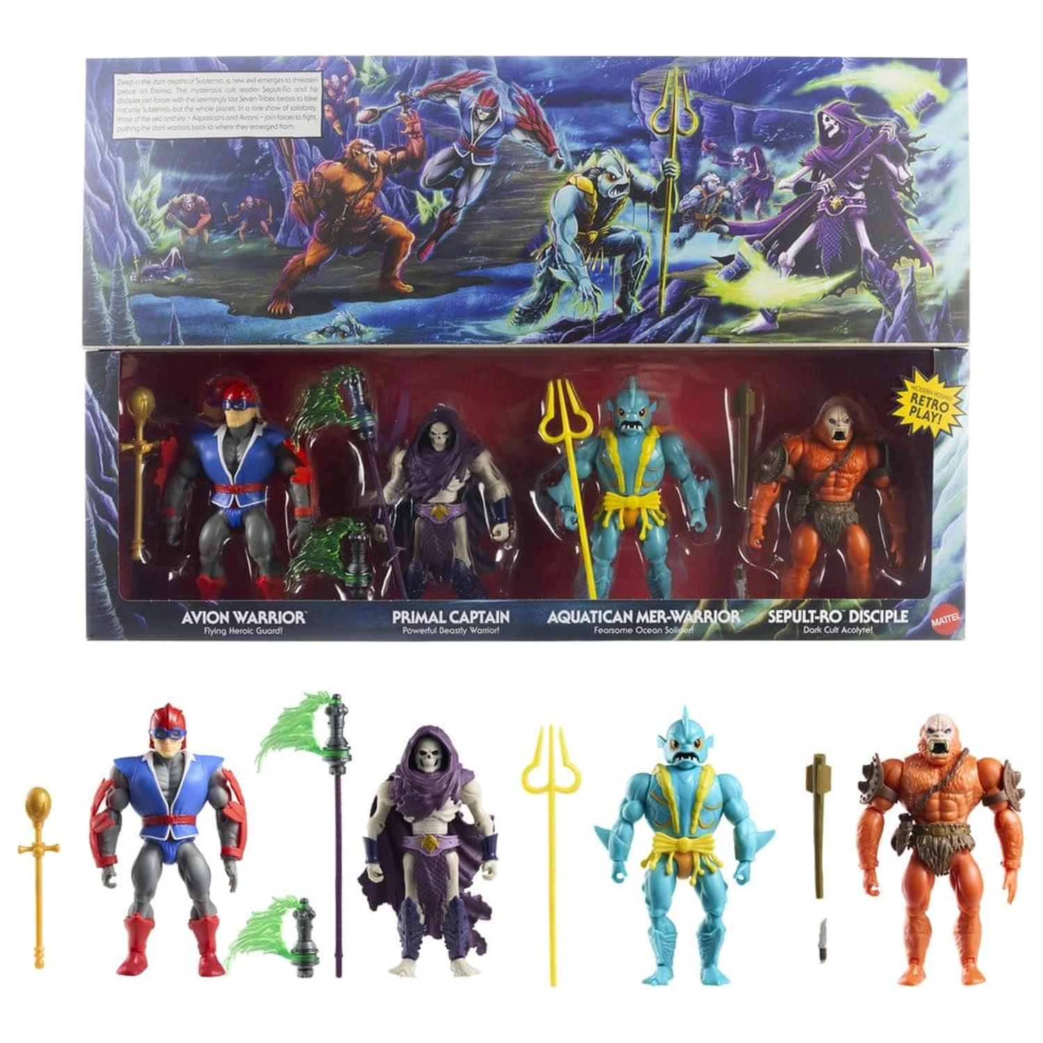 Masters of the Universe Origins Action Figure 4-Pack Battle for Subternia 14 cm produktová fotografia