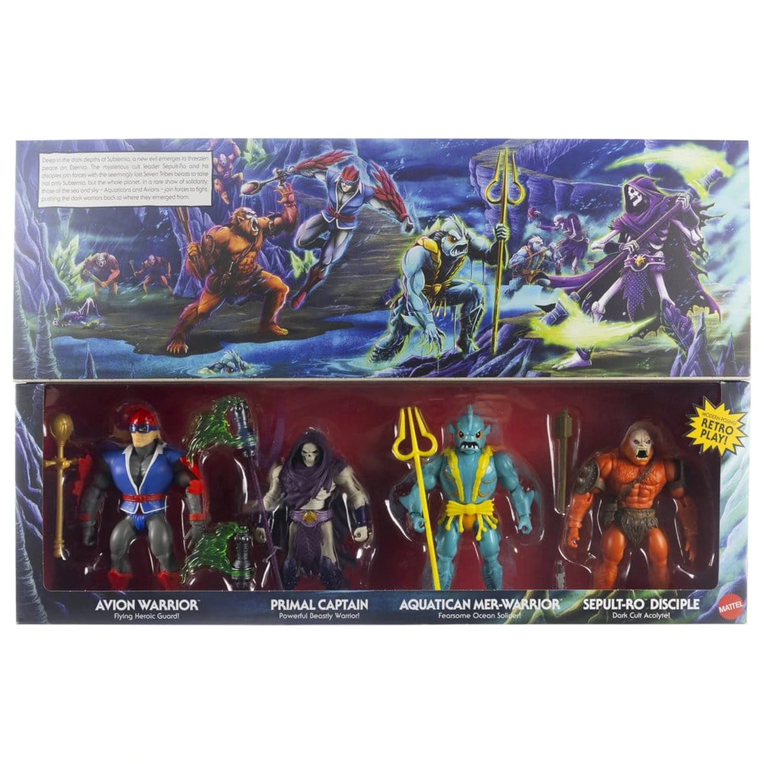 Masters of the Universe Origins Action Figure 4-Pack Battle for Subternia 14 cm produktová fotografia
