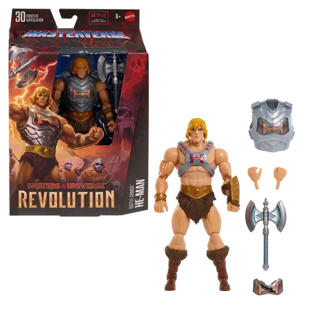 Masters of the Universe: Revolution Masterverse akčná figurka bojová výzbroj He-Man 18 cm termékfotó