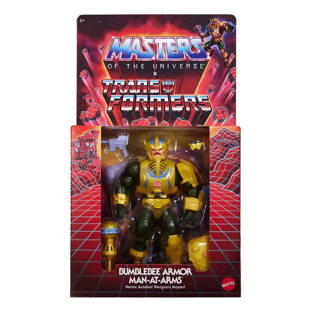 Masters of the Universe x Transformers Akčná figúrka Bumblebee Armor Man-At-Arms heo European Exclusive 14 cm produktová fotografia