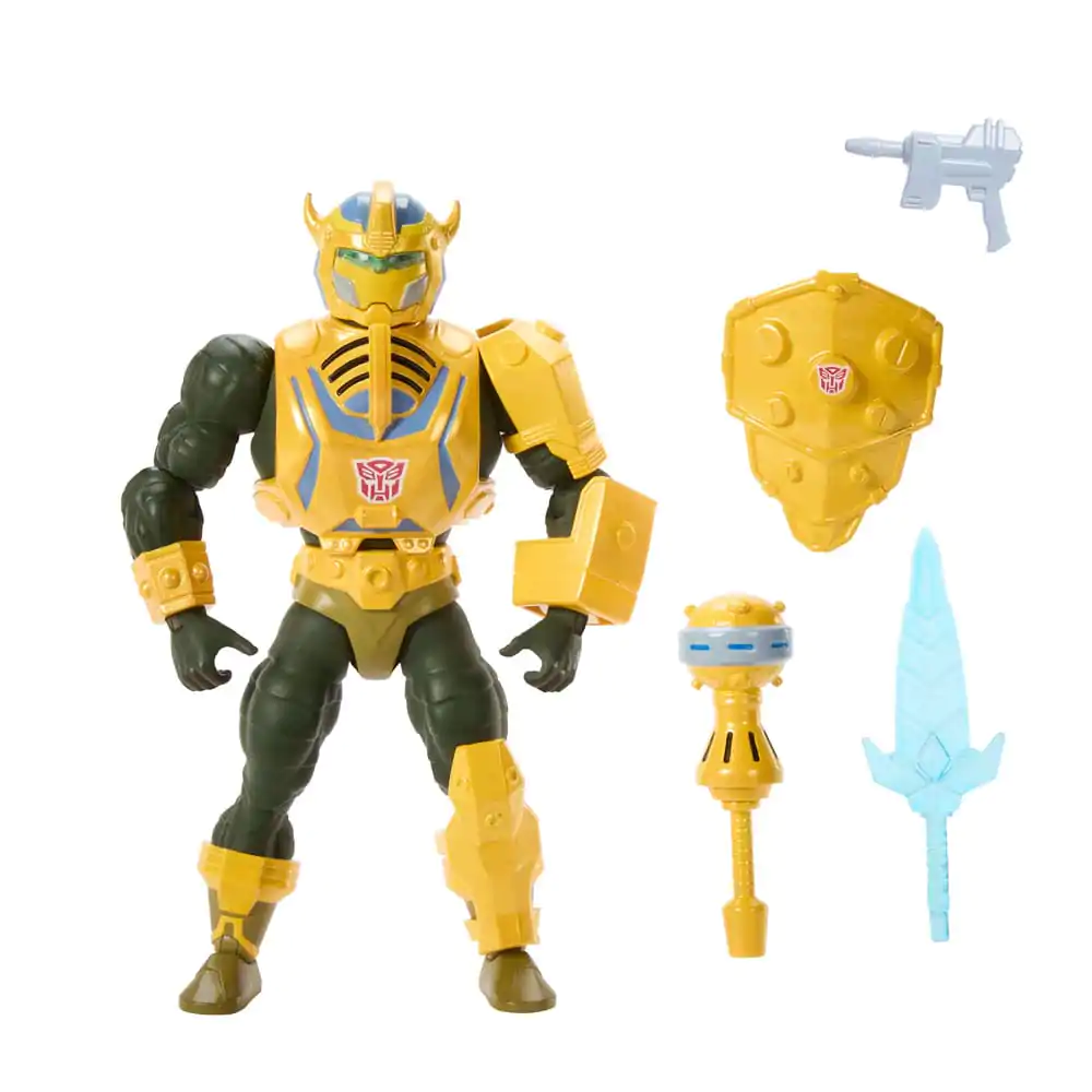Masters of the Universe x Transformers Akčná figúrka Bumblebee Armor Man-At-Arms heo European Exclusive 14 cm produktová fotografia