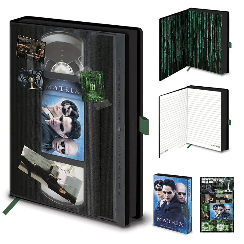 Matrix VHS A5 prémiový zápisník produktová fotografia