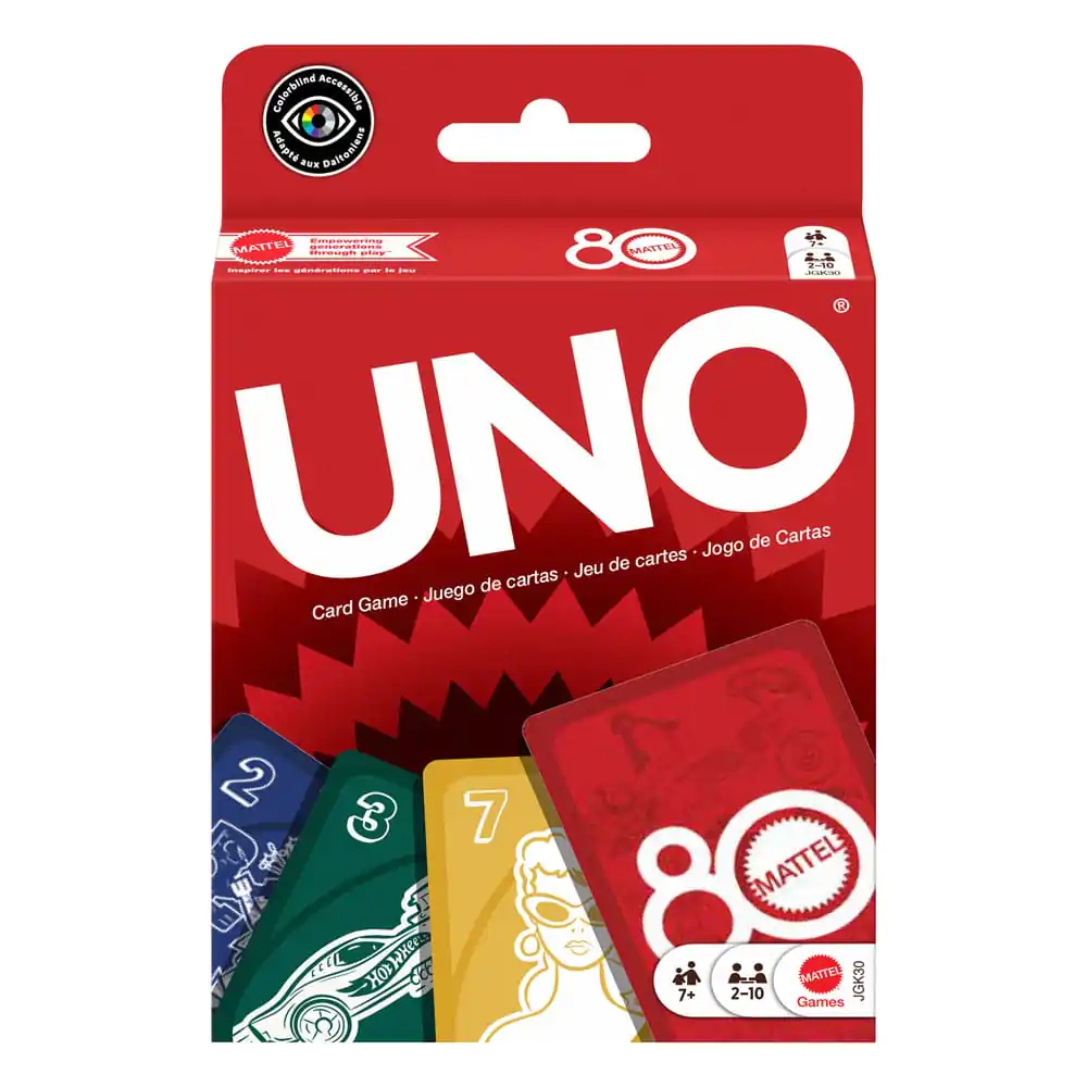 Mattel 80. výročie UNO Kartová hra Ruby Red produktová fotografia