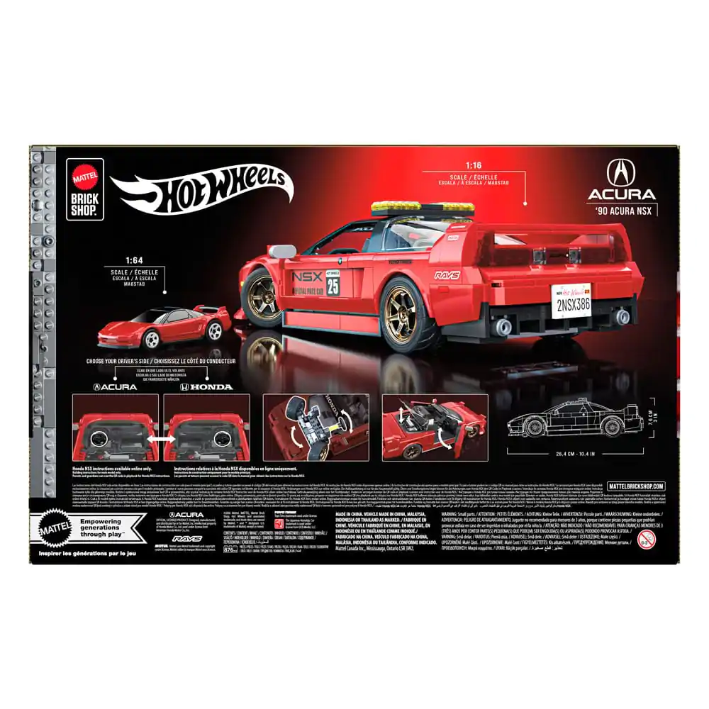 Mattel Brick Shop Hot Wheels Elite Series Stavebnica 1/16 '90 Acura NSX produktová fotografia