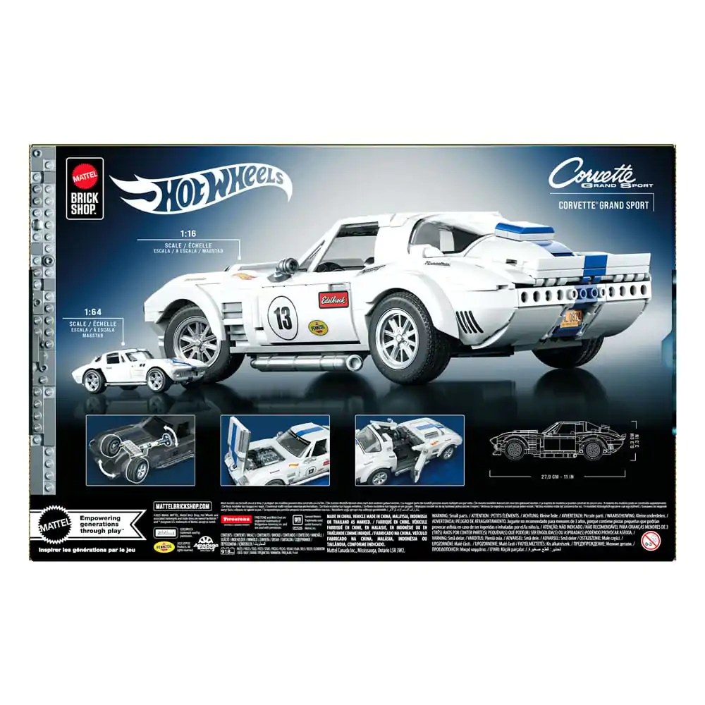 Mattel Brick Shop Hot Wheels Elite Series Stavebnica 1/16 Corvette Grand Sport produktová fotografia