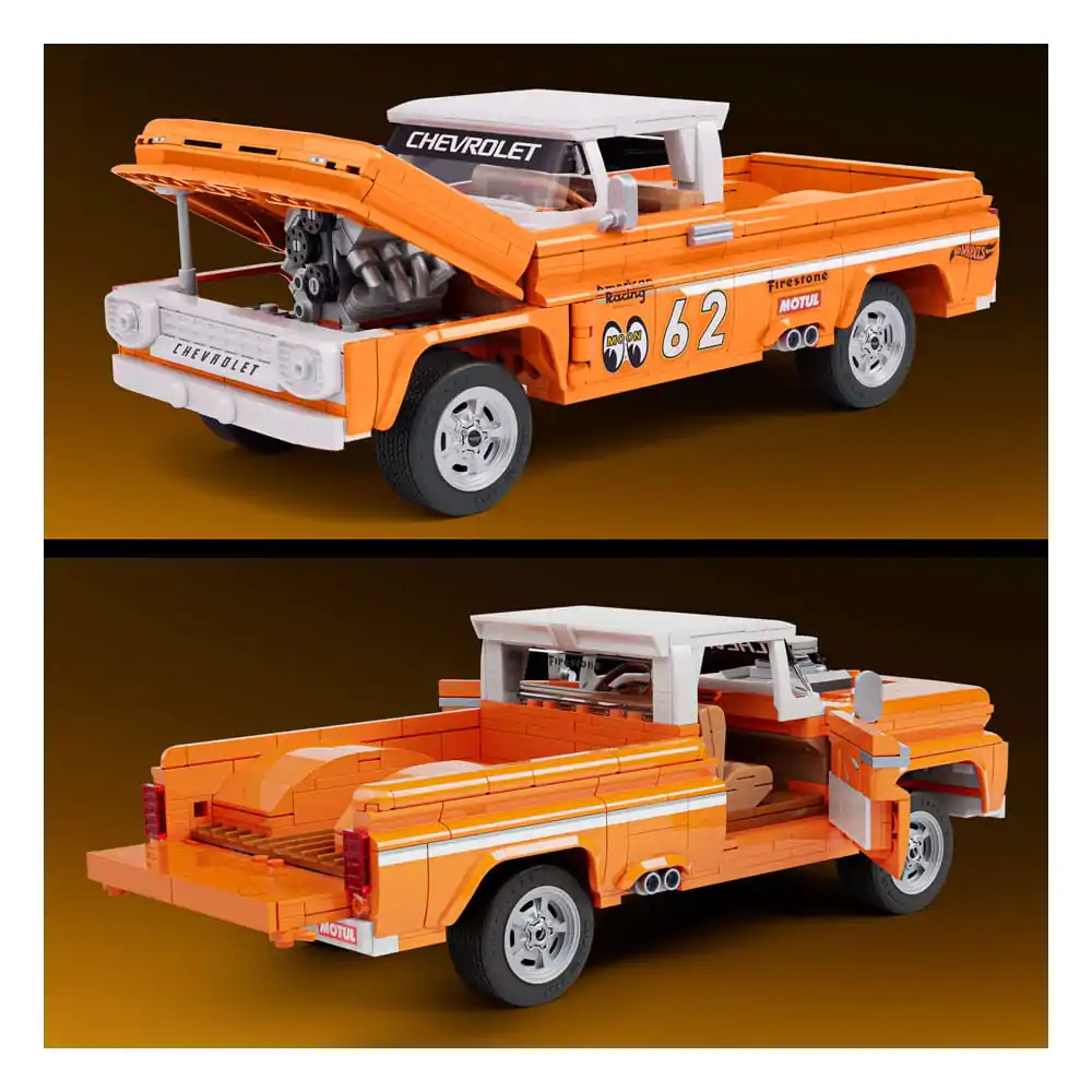 Mattel Brick Shop Hot Wheels Elite Series Stavebnica 1/16 Custom &#039;62 Chevy Pickup produktová fotografia