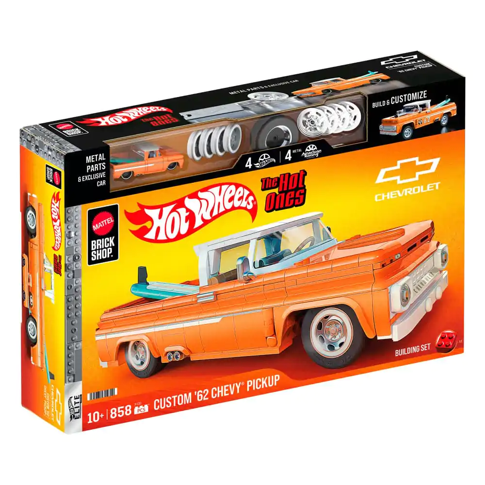 Mattel Brick Shop Hot Wheels Elite Series Stavebnica 1/16 Custom &#039;62 Chevy Pickup produktová fotografia