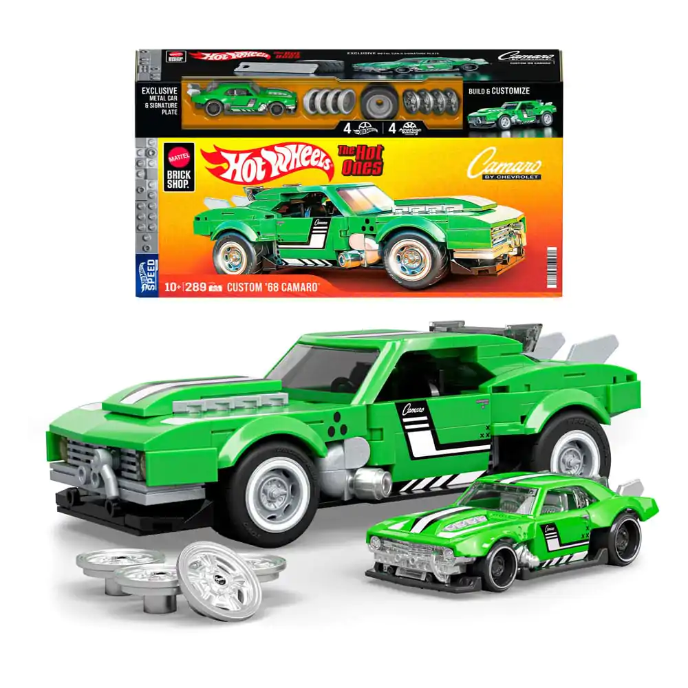 Mattel Brick Shop Hot Wheels Speed Series stavebnica 1/32 Custom &#039;68 Camaro produktová fotografia