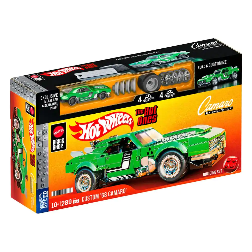 Mattel Brick Shop Hot Wheels Speed Series stavebnica 1/32 Custom &#039;68 Camaro produktová fotografia