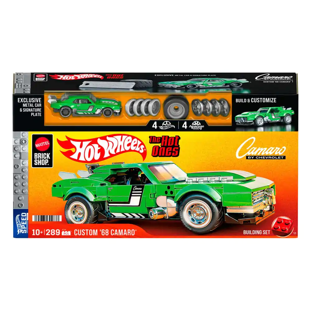 Mattel Brick Shop Hot Wheels Speed Series stavebnica 1/32 Custom &#039;68 Camaro produktová fotografia