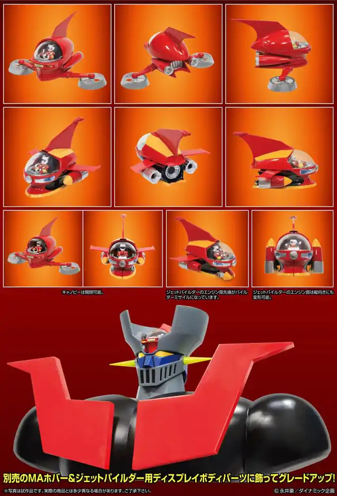 Mazinger Z Figúrka Metal Action Brain Condor Hover & Jet Pilder Sada 11 cm produktová fotografia