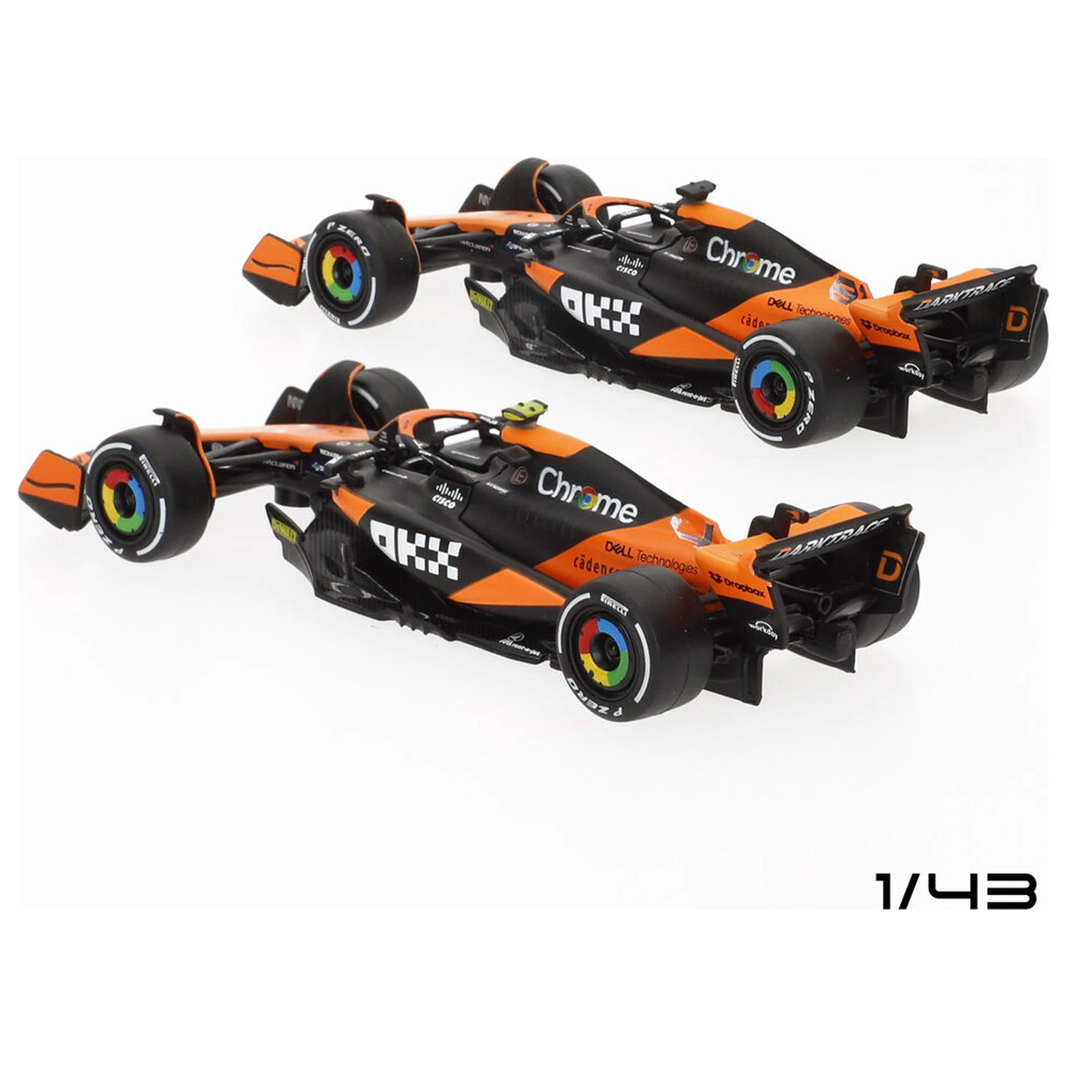 Mclaren MCL38 F1 2024 kovové balenie 2 áut produktová fotografia