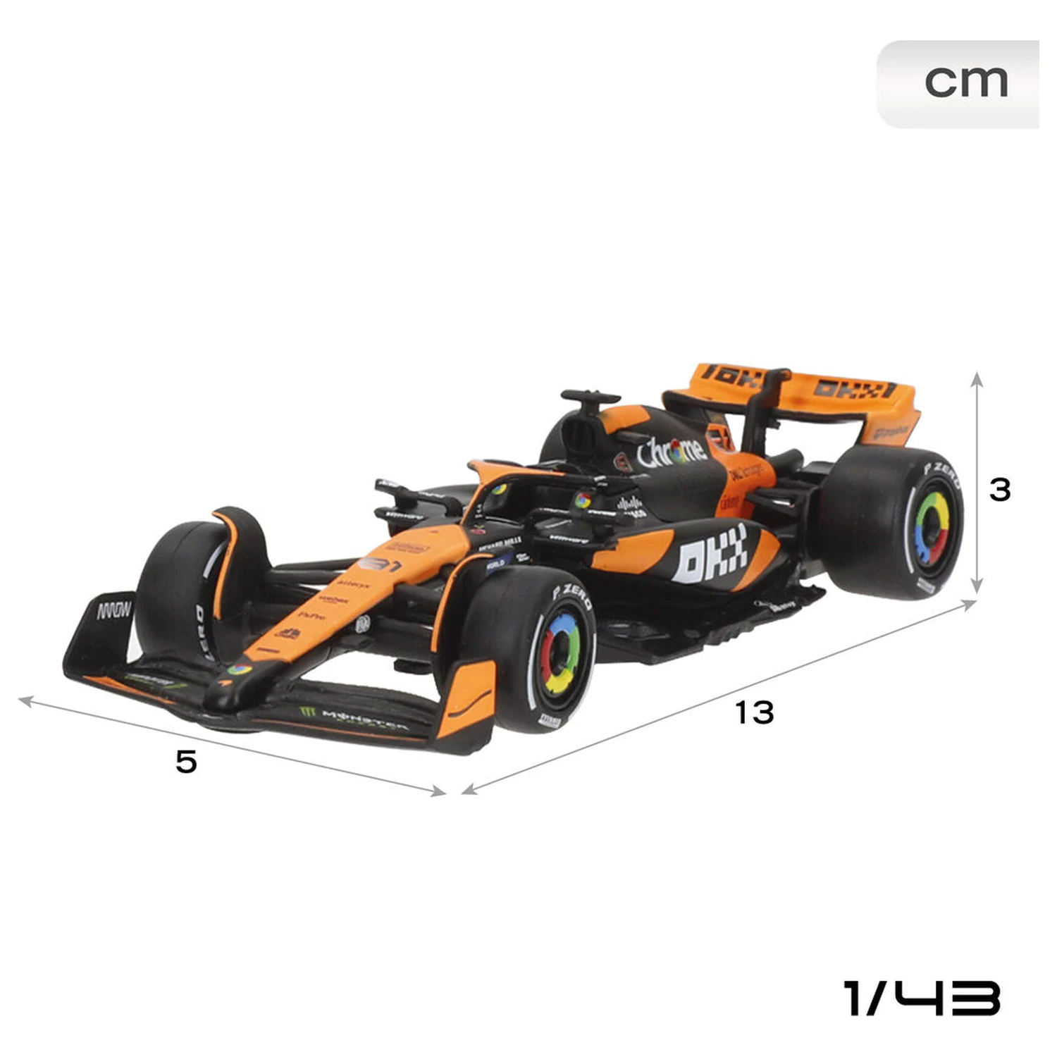 Mclaren MCL38 F1 2024 kovové balenie 2 áut produktová fotografia