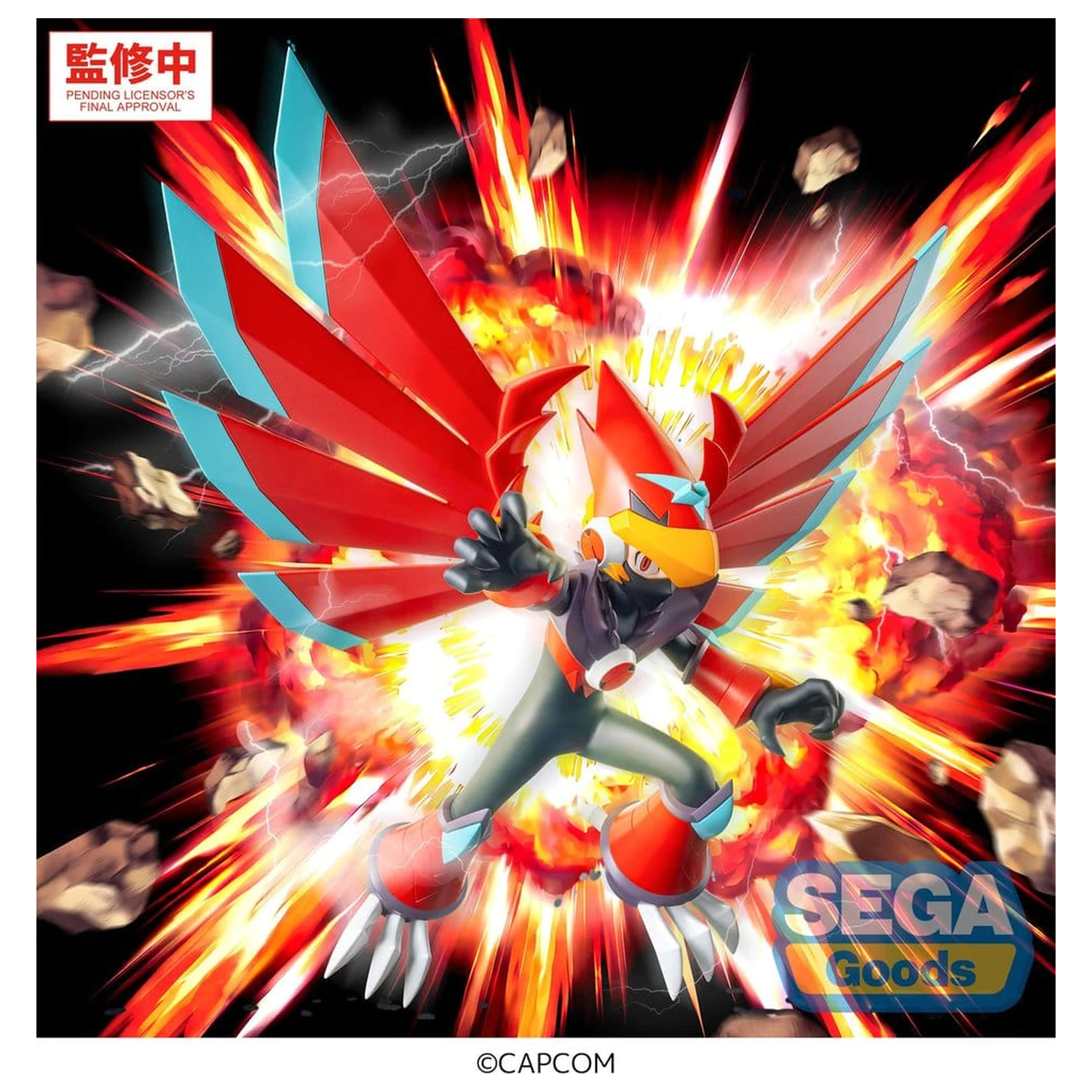 Mega Man Battle Network Luminasta PVC figúrka Mega Man Falzar Beast 19 cm produktová fotografia