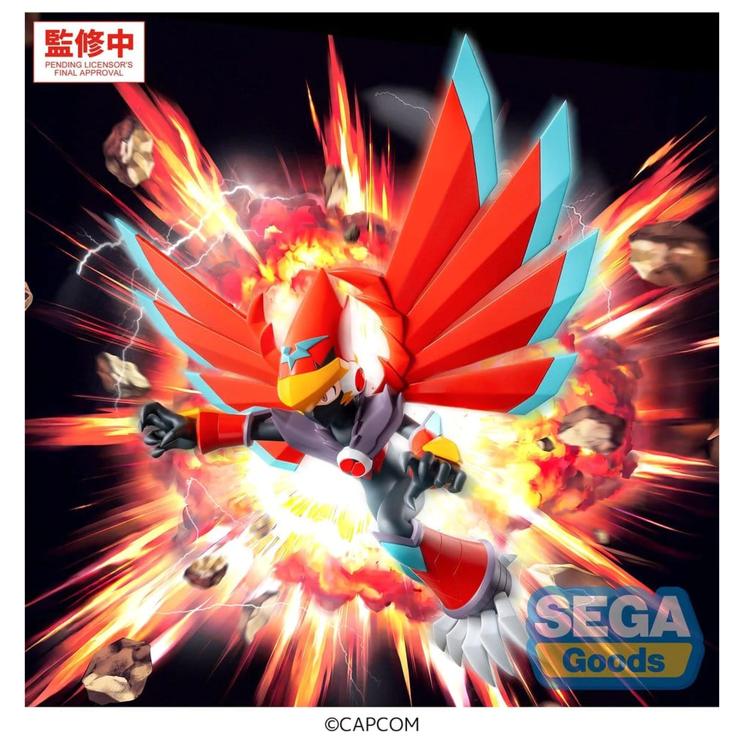 Mega Man Battle Network Luminasta PVC figúrka Mega Man Falzar Beast 19 cm produktová fotografia