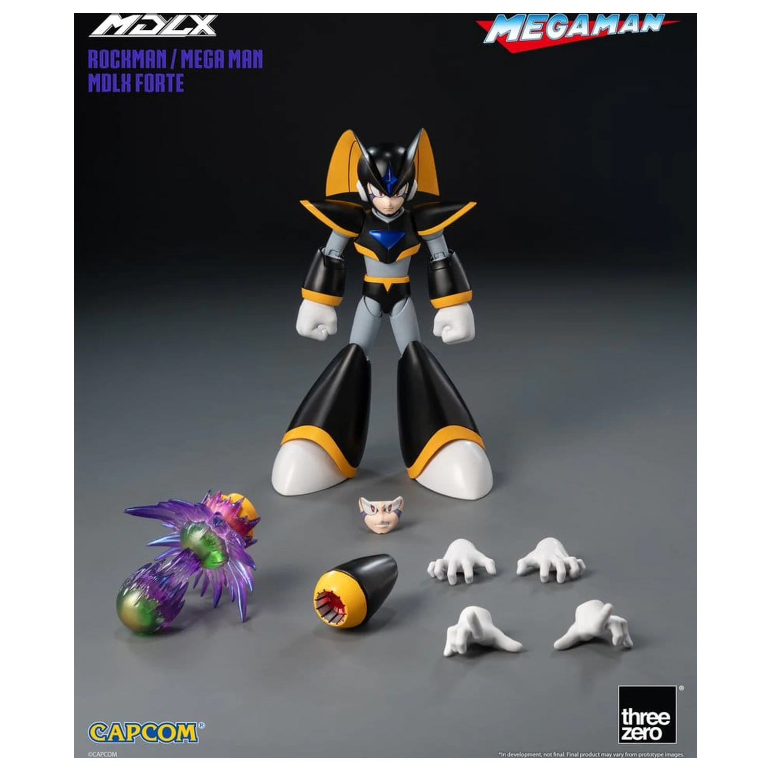 Mega Man MDLX akčná figúrka Rockman / Mega Man Forte 10 cm produktová fotografia