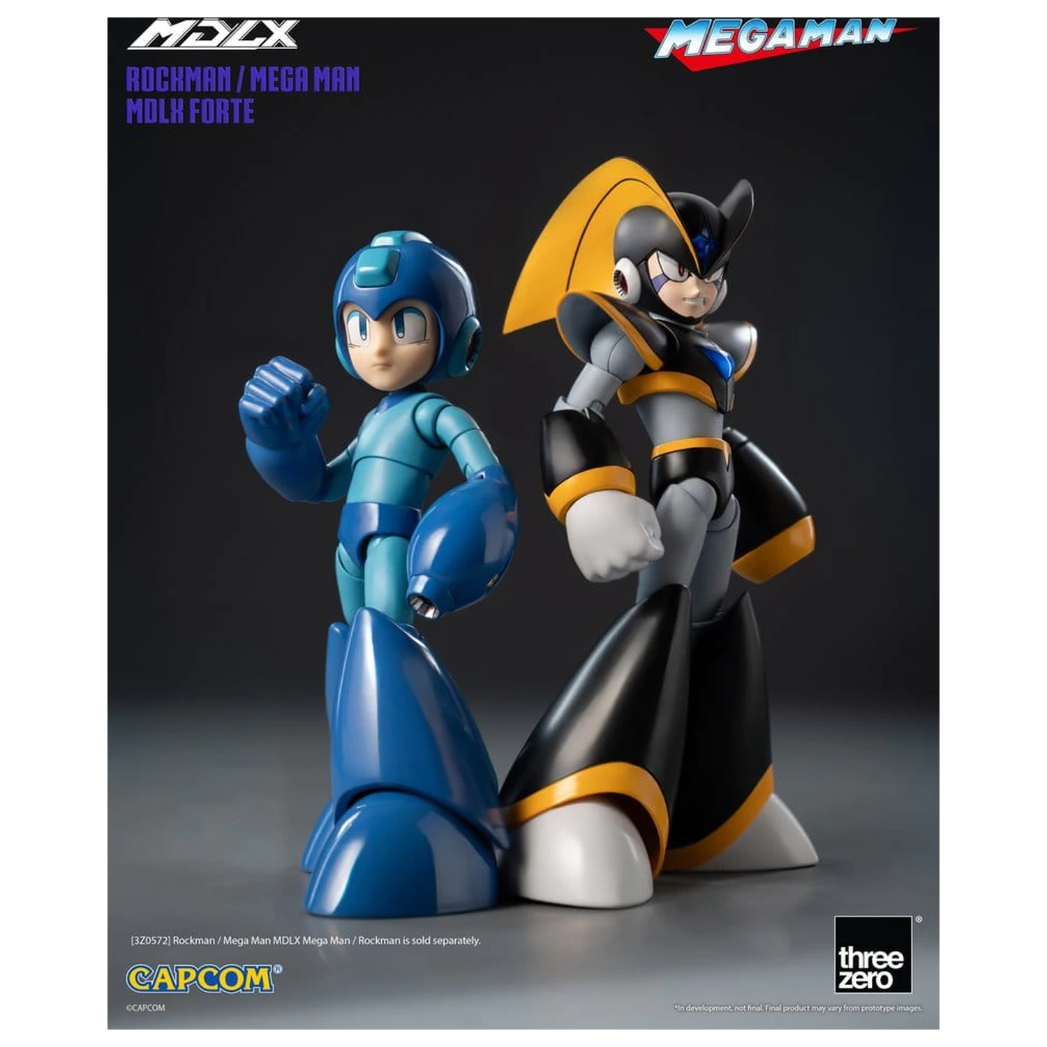 Mega Man MDLX akčná figúrka Rockman / Mega Man Forte 10 cm produktová fotografia