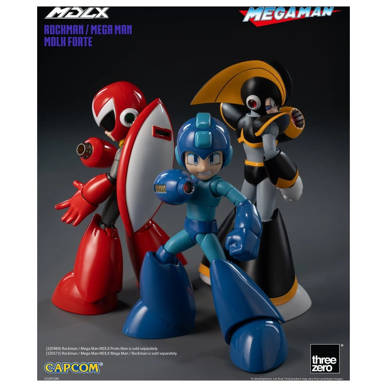 Mega Man MDLX akčná figúrka Rockman / Mega Man Forte 10 cm produktová fotografia