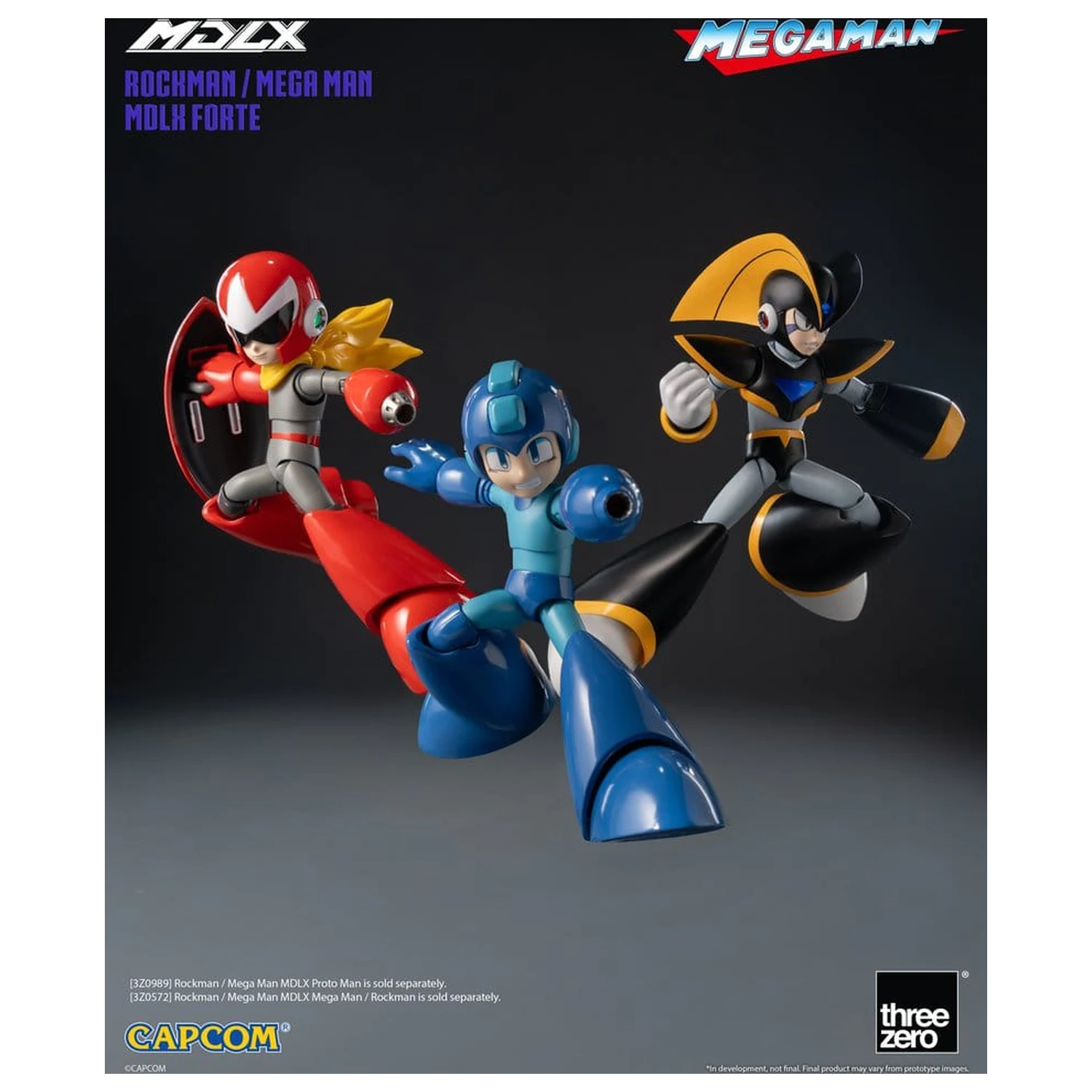 Mega Man MDLX akčná figúrka Rockman / Mega Man Forte 10 cm produktová fotografia