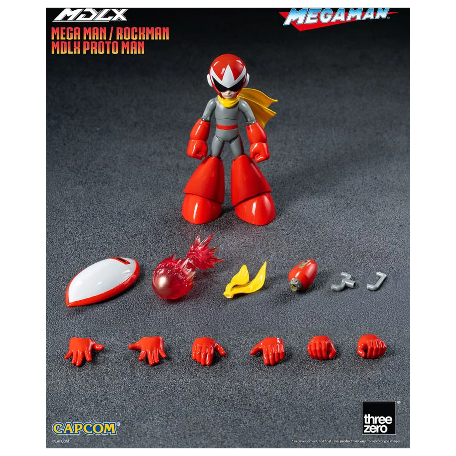 Mega Man MDLX akčná figúrka Rockman / Mega Man Proto Man 10 cm produktová fotografia