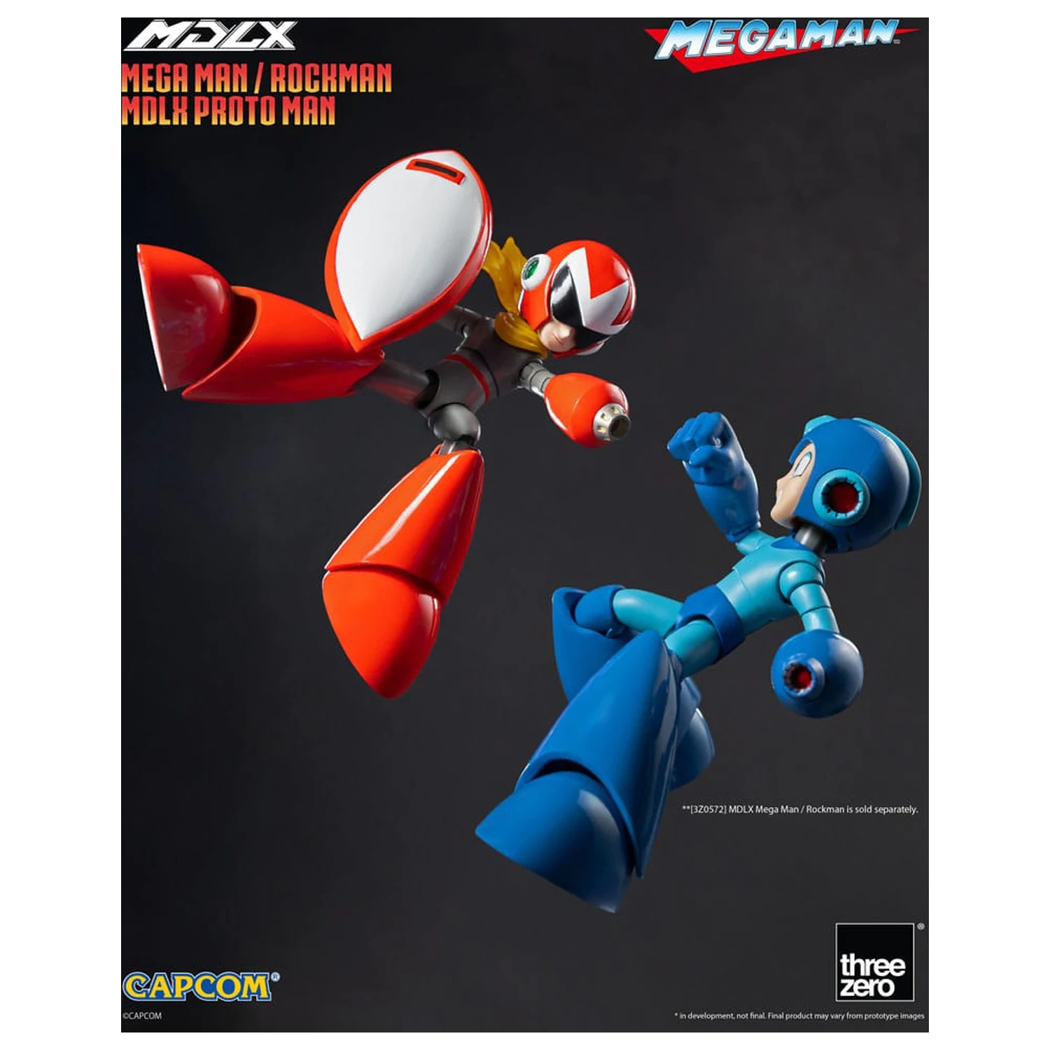Mega Man MDLX akčná figúrka Rockman / Mega Man Proto Man 10 cm produktová fotografia