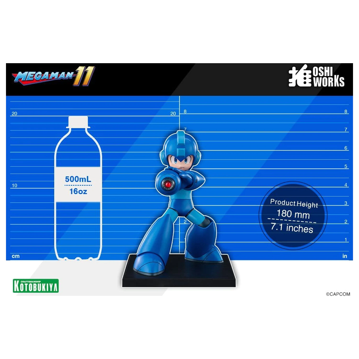 Mega Man Oshi Works PVC figúrka Mega Man 18 cm produktová fotografia