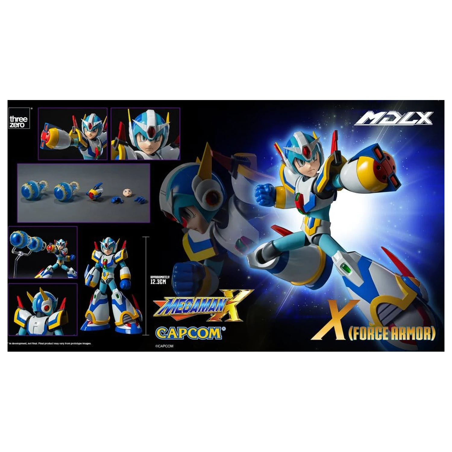 Mega Man X MDLX akčná figúrka Rockman / Mega Man Force Armor 12 cm produktová fotografia