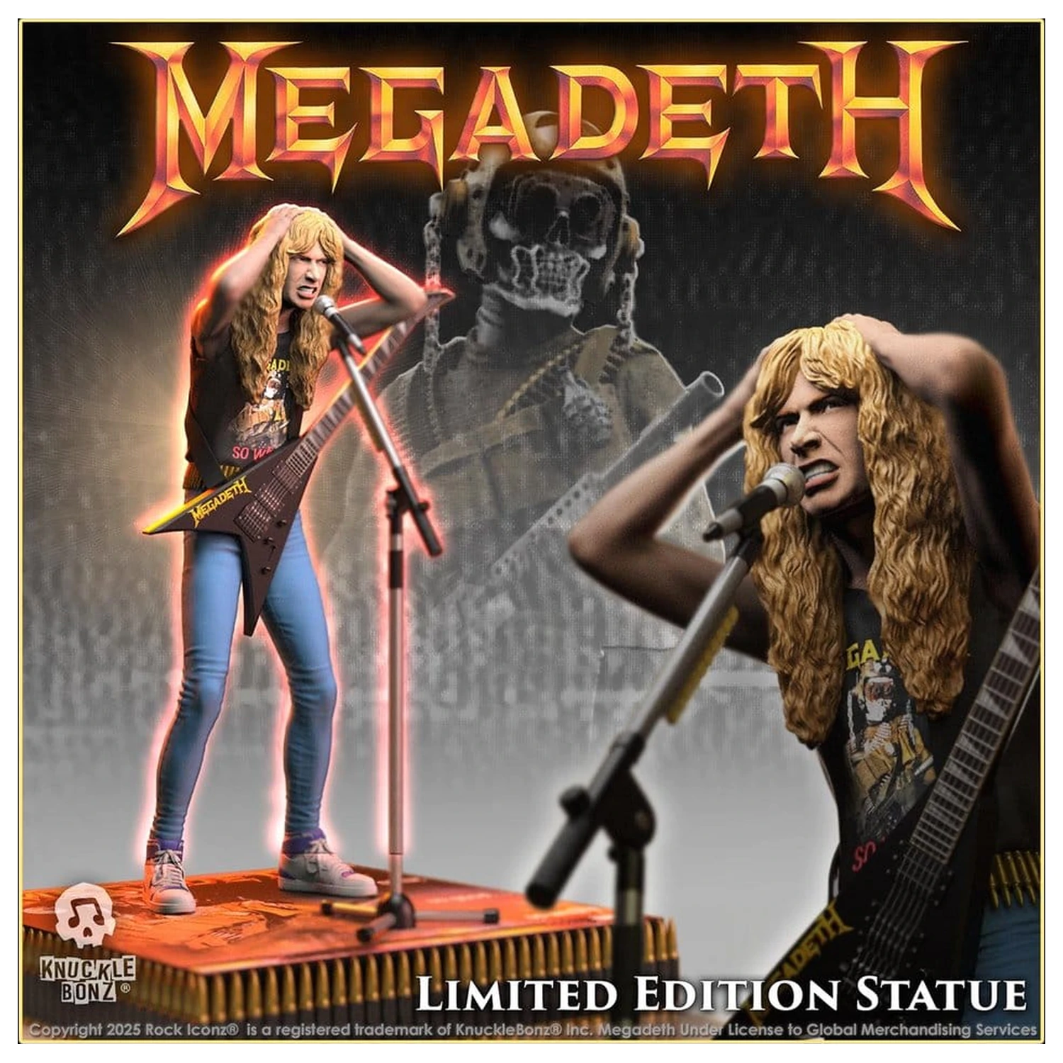 Megadeth Rock Iconz Socha Dave Mustaine II 22 cm produktová fotografia