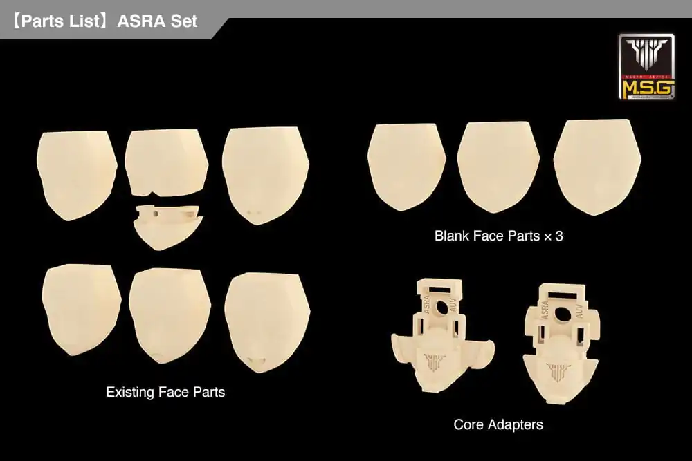Megami Device M.S.G 03 figúrka - sada príslušenstva Face Asra Skin Color C produktová fotografia