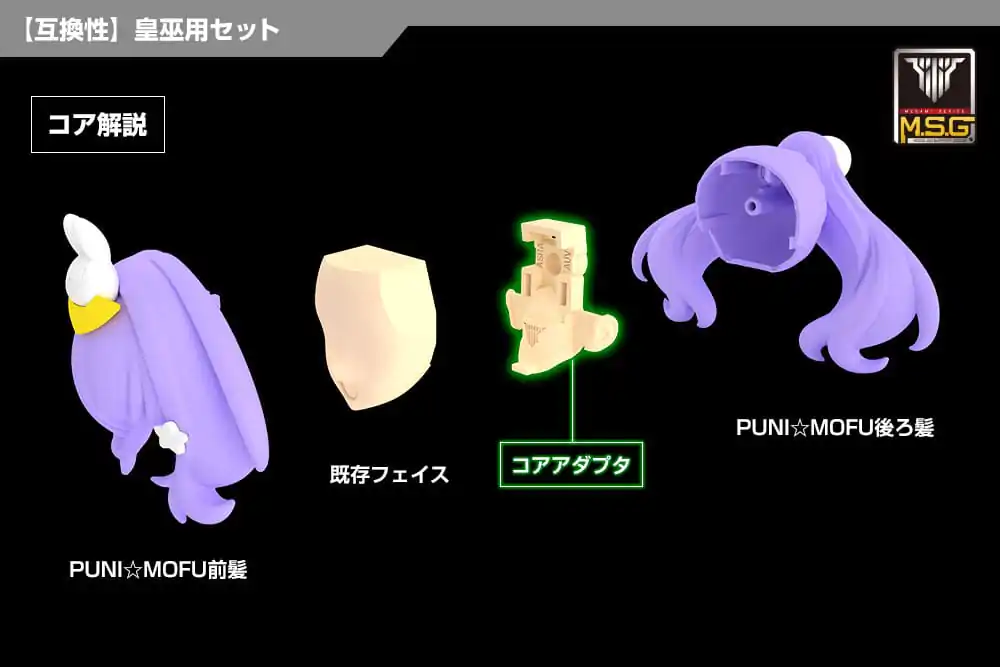 Megami Device M.S.G 05 Akčná figúrka Príslušenstvo Set Face Auv Skin Color D produktová fotografia