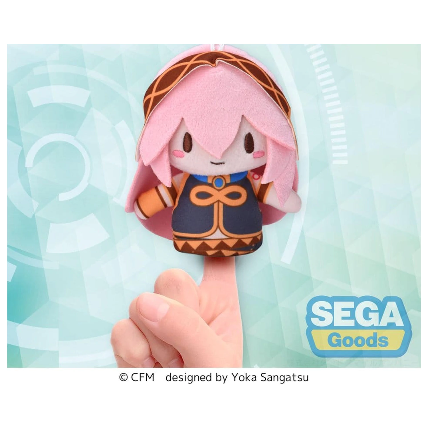 Megurine Luka Fuwa Petit plyšová figúrka maskot na prst 10 cm produktová fotografia