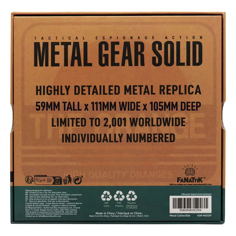 Metal Gear Solid 2 Replika Kartónová doboz (17 cm) termékfotó