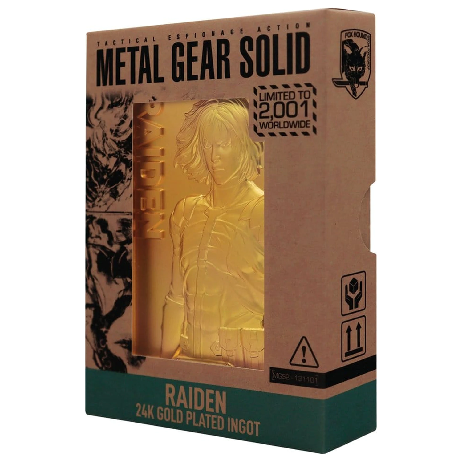 Metal Gear Solid 2 Ingot Raiden 24k pozlátená limitovaná edícia produktová fotografia