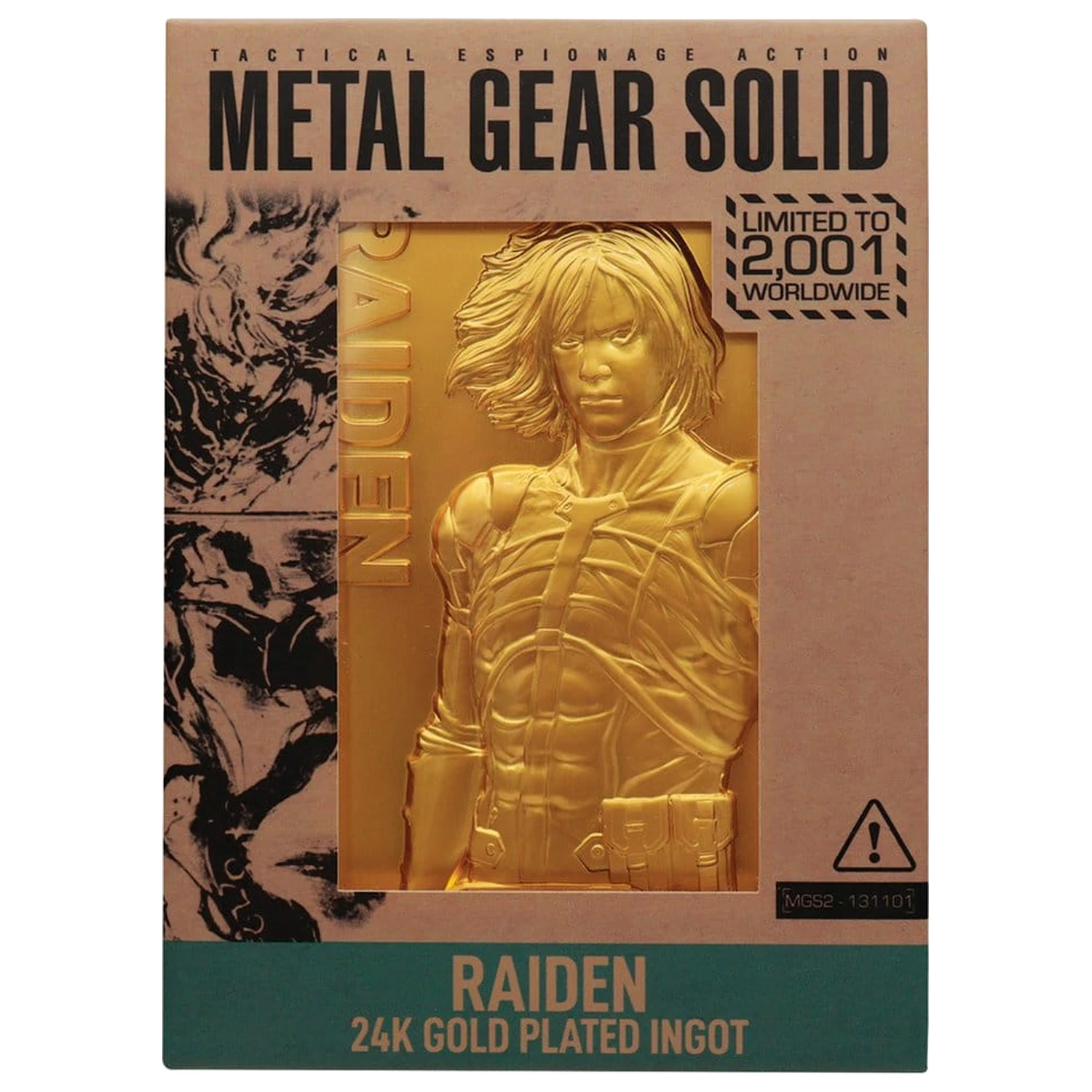 Metal Gear Solid 2 Ingot Raiden 24k pozlátená limitovaná edícia produktová fotografia