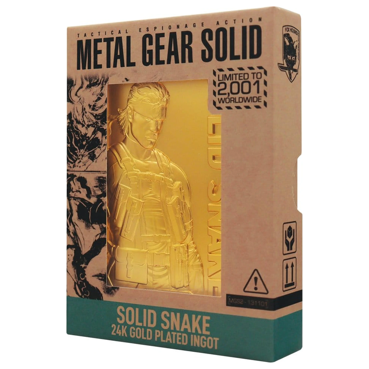 Metal Gear Solid 2 Zliatok Snake 24k pozlátená limitovaná edícia produktová fotografia
