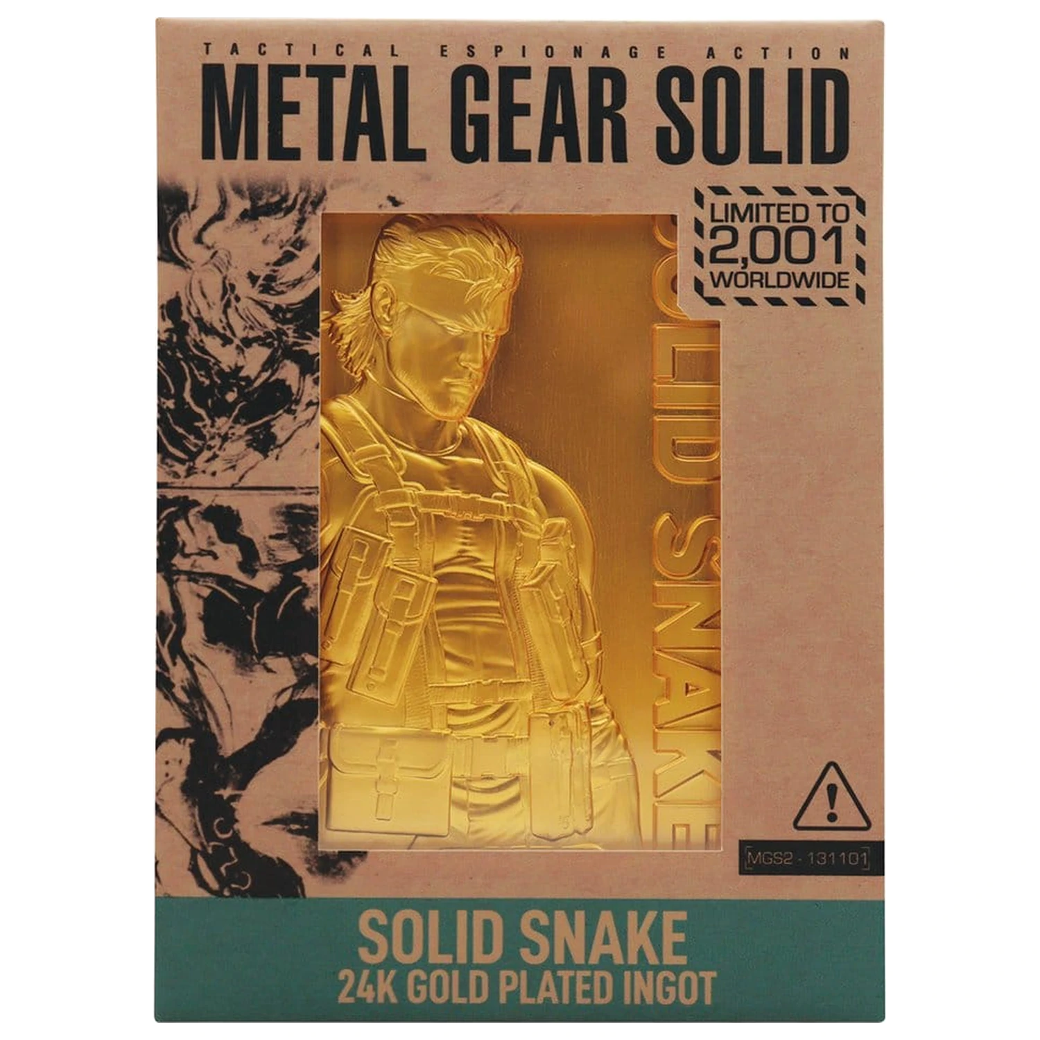 Metal Gear Solid 2 Zliatok Snake 24k pozlátená limitovaná edícia produktová fotografia