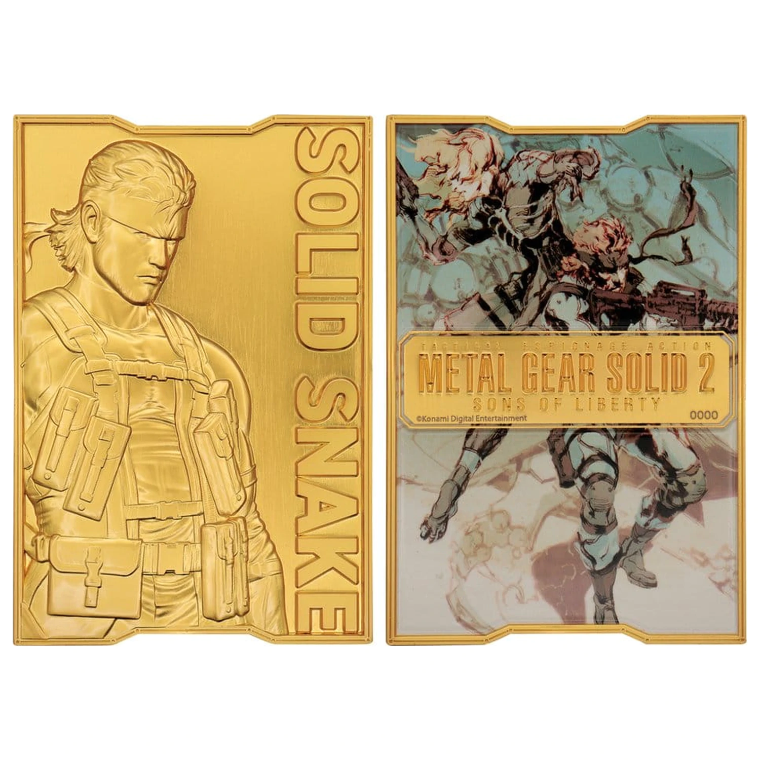 Metal Gear Solid 2 Zliatok Snake 24k pozlátená limitovaná edícia produktová fotografia