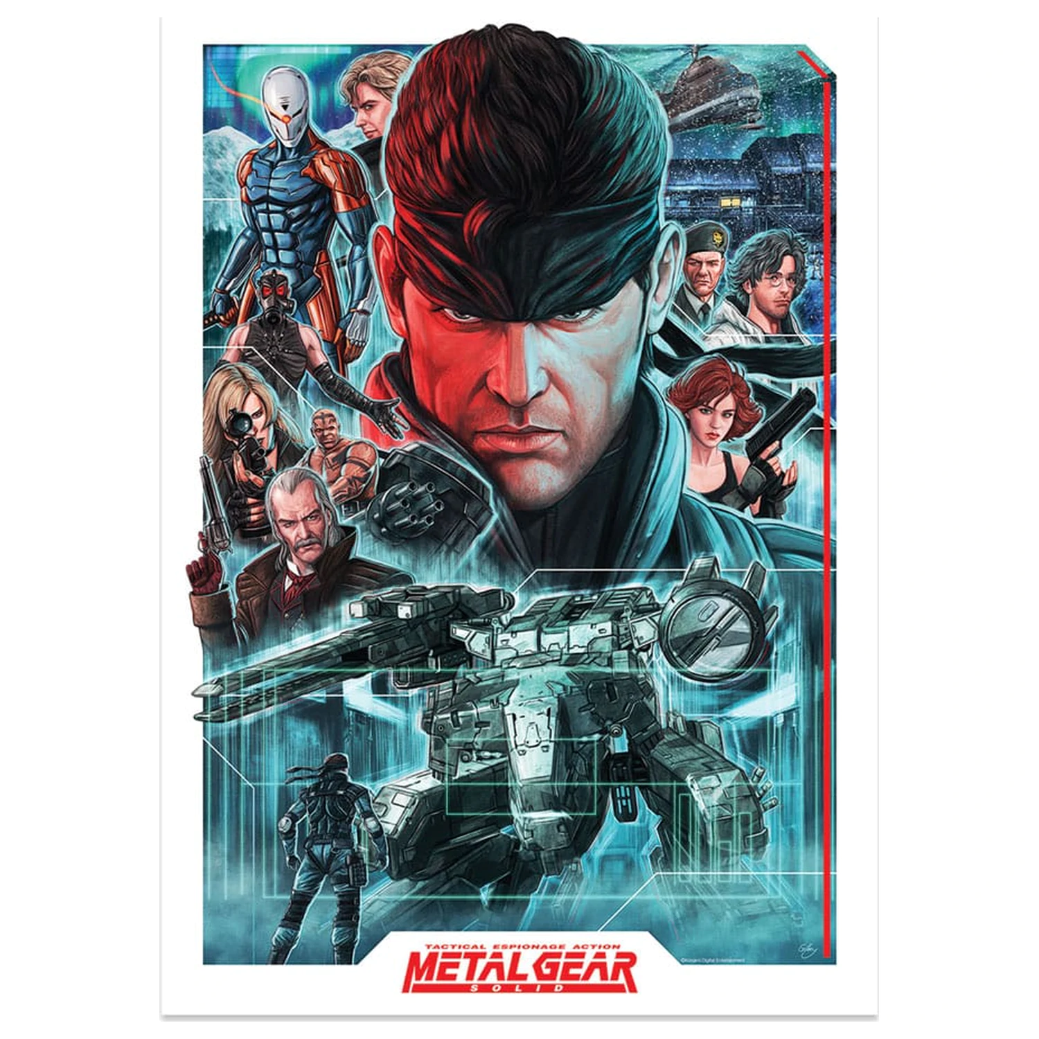 Metal Gear Solid umelecká tlač montáž limitovaná edícia 42 x 30 cm produktová fotografia