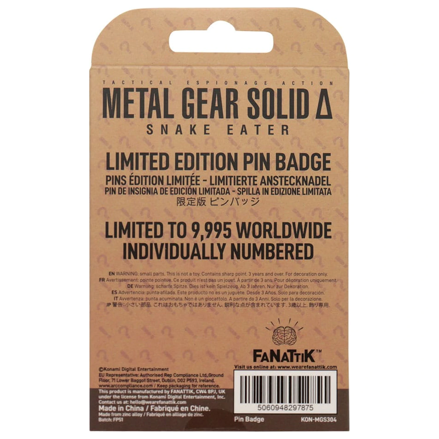 Metal Gear Solid Delta Odznak Fox Limited Edition produktová fotografia