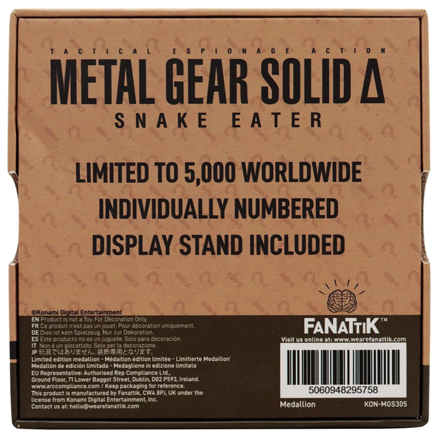Metal Gear Solid Delta Medailón Cobra Unit Limited Edition produktová fotografia