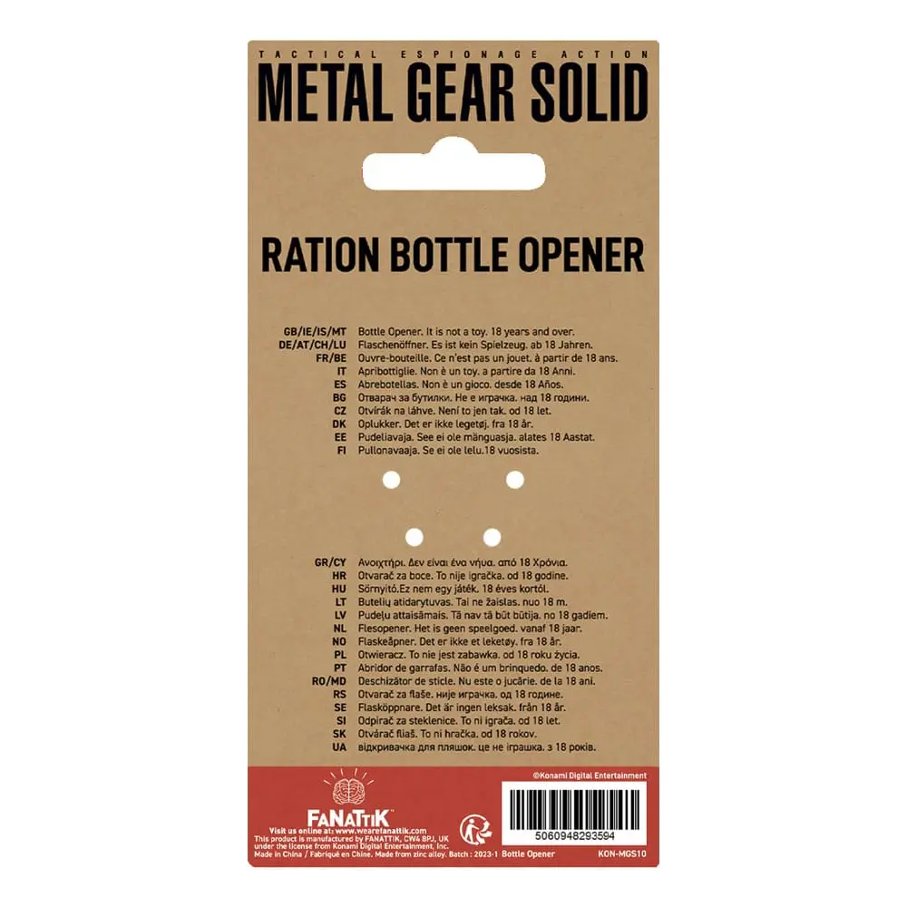 Metal Gear Solid Otvírák na pivo Solid Ration 8 cm termékfotó