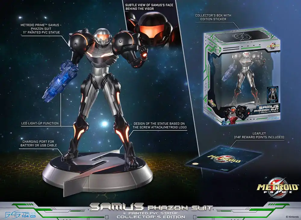 Metroid Prime PVC socha Samus Phazon Suit Collector´s Edition 28 cm produktová fotografia