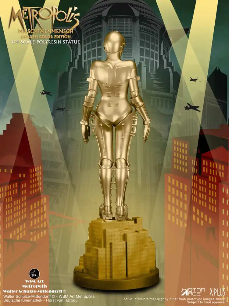 Metropolis Statue 1/4 Maschinenmensch Metallic Gold 40 cm termékfotó